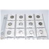 Image 1 : SHEET OF 12 CANADIAN DIMES PRE 1968