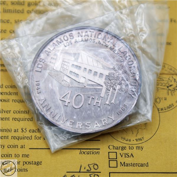 LOS ALAMOS COMMEMORATIVE SILVER COIN 1 OUNCE