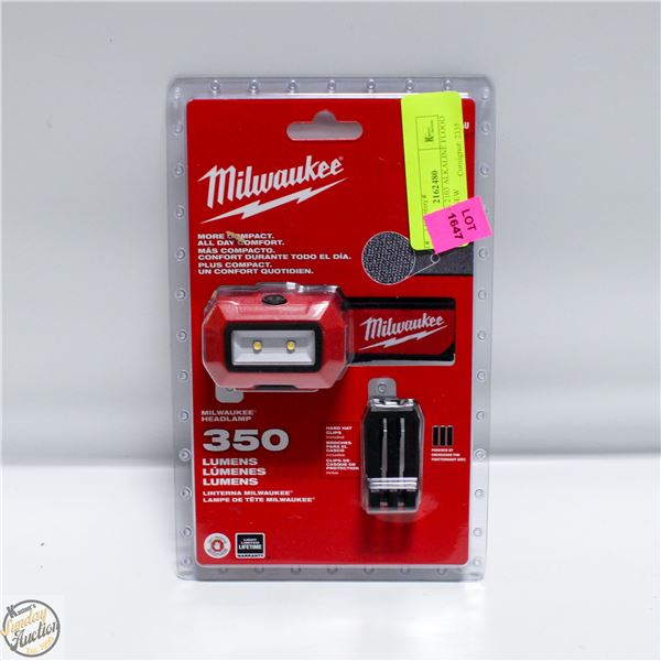 MILWAUKEE 2103 ALKALINE FLOOD HEADLAMP NEW