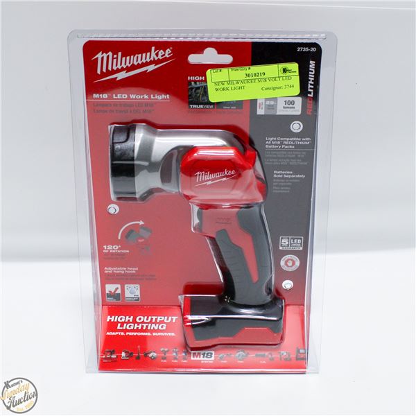 NEW MILWAUKEE M18 VOLT LED WORK LIGHT