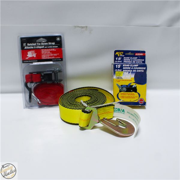 NEW/UNUSED TIE STRAPS LOT OF 3