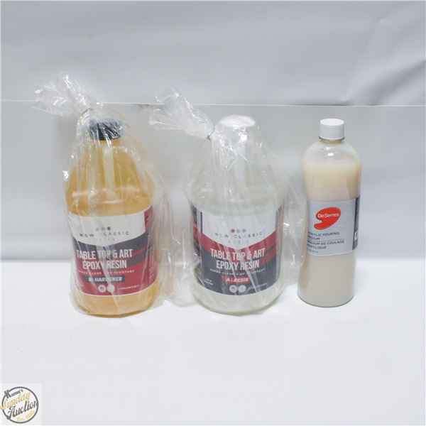 TWO PART NEW TABLE TOP & ART EPOXY RESIN