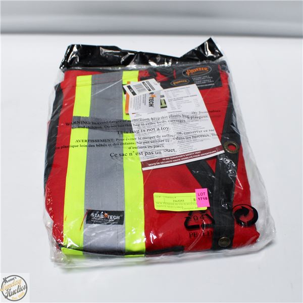 NEW PIONEER HI-VIS SURVEYORS SAFETY VEST LARGE