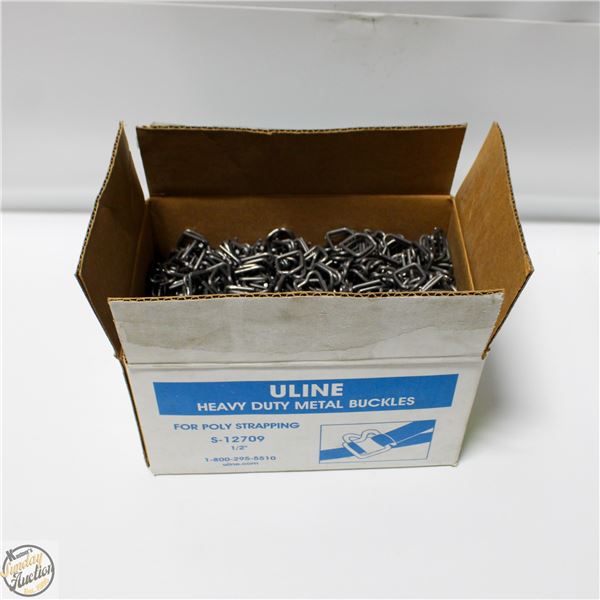 STRAPPING BUCKLES 1/2", UN-USED OPEN BOX