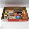 Image 1 : BOX W/ NEW DRILL BITS, DRAFTING SET & MORE
