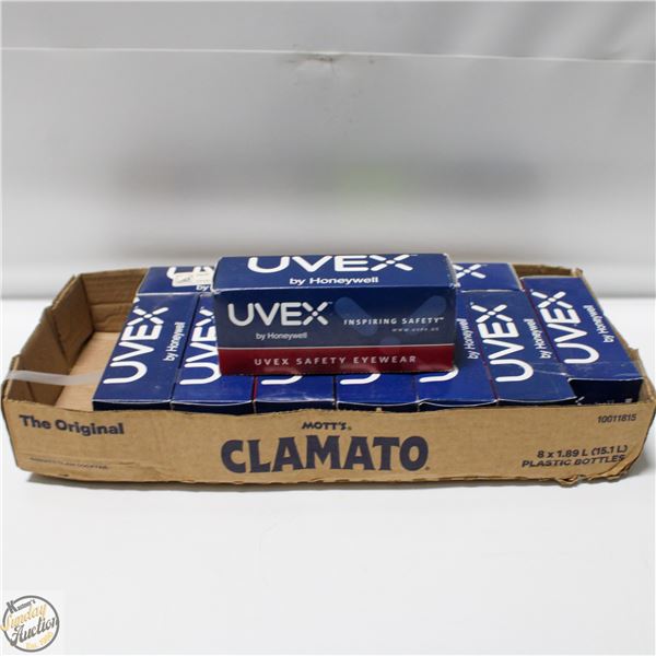 10-PK (NEW) SAFETY GLASSES, UVEX BY HONEYWELL