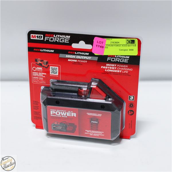 M18 RED LITHIUM FORGE XC8.0 BATTERY MILWAUKEE