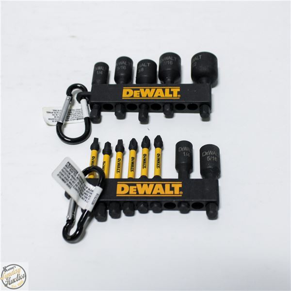 2PKS OF DEWALT IMPACT NUT DRIVER+SCREWDRIVER BITS