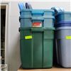Image 1 : LOT OF RUBBERMAID TOTES & LIDS