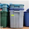 Image 1 : LOT OF RUBBERMAID TOTES & LIDS