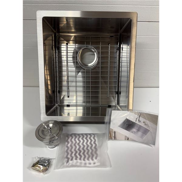 BRAND NEW STAINLESS KITCHEN SINK -  19X17”X9”
