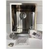 Image 1 : BRAND NEW STAINLESS KITCHEN SINK -  19X17”X9”