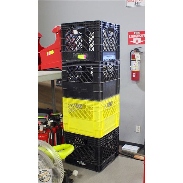 LOT OF MILK CRATES