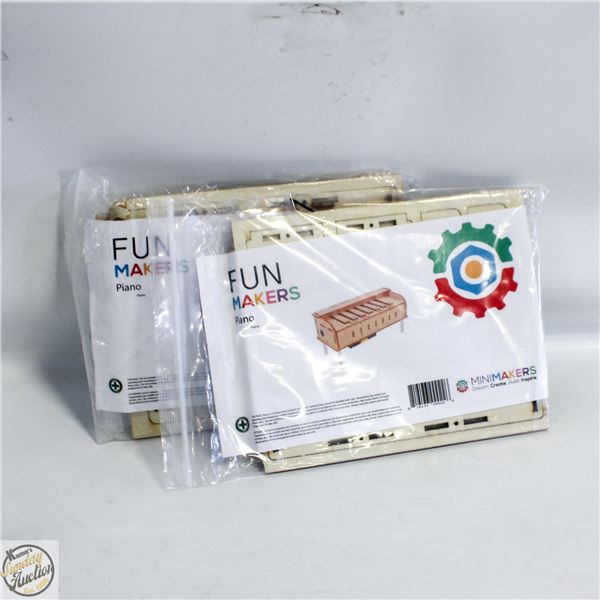 2 PIANO WOODEN CRAFT MAKERS W/MICRO CONTROLLERS