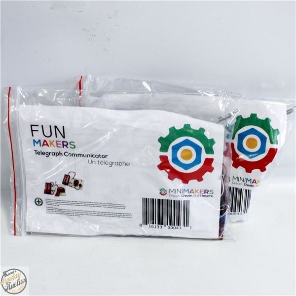 2 TELEGRAPH COMMUNICATORS FUN MAKERS WOODEN CRAFT