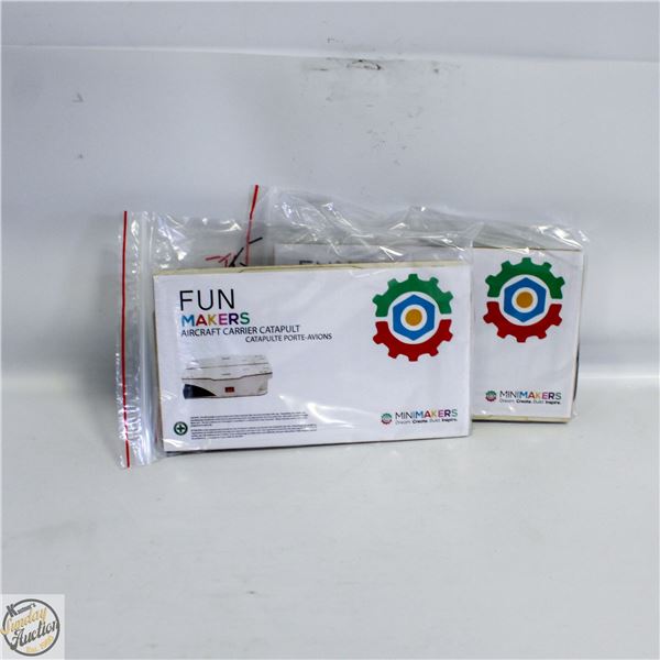 2 AIRCRAFT CARRIER CATAPULT FUNMAKERS WOODEN CRAFT