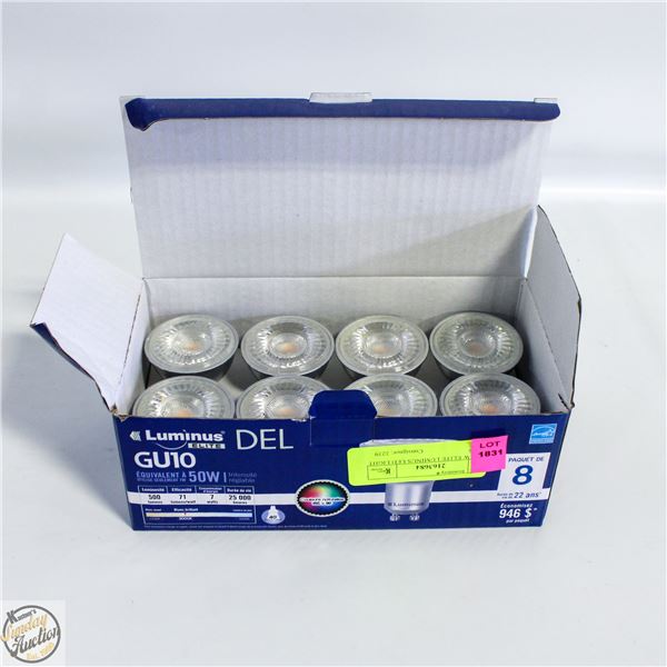 8 X 50 W ELITE LUMINUS LED LIGHT BULBS