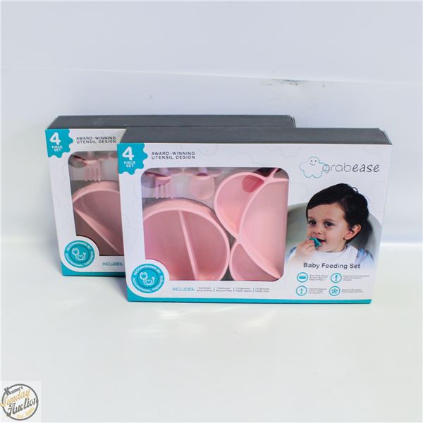 2 X SETS OF SILICONE BABY DISHES