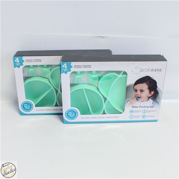 2 X SETS OF SILICONE BABY DISHES