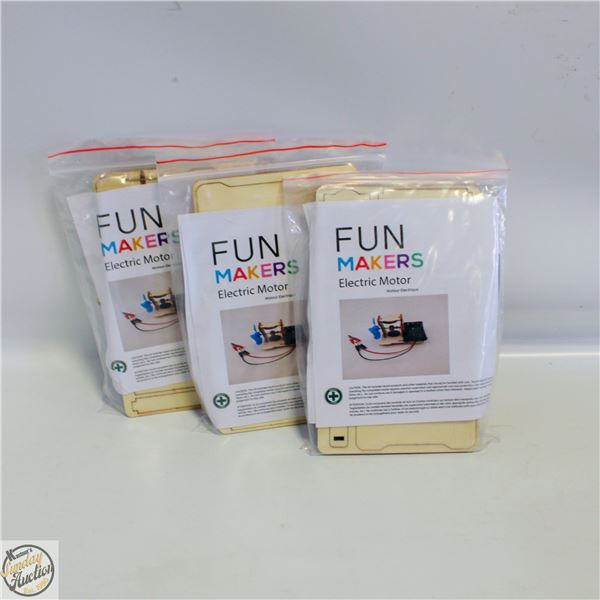 3 ELECTRIC MOTOR CRAFT MAKING KITS W/TOOLS