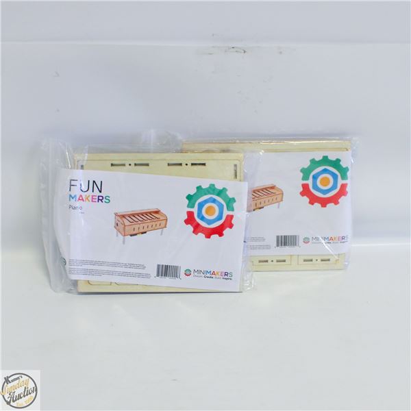 2 PIANO WOODEN CRAFT MAKERS W/MICRO CONTROLLERS