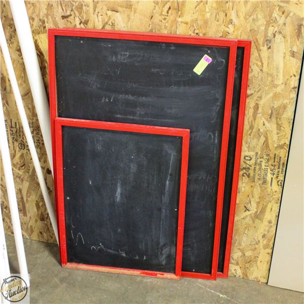 LOT OF 3 CHALKBOARDS 2- 36" X 24" 1- 24" X 24"