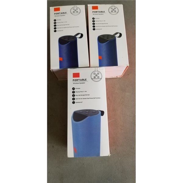 3 PORTABLE BLUETOOTH SPEAKERS