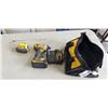 Image 1 : LOT OF DEWALT TOOLS BATTERY AND BATTERY CHARGER AND TAPE MEASURE