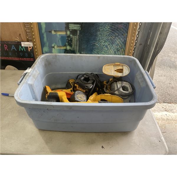 TOTE OF DEWALT POWER TOOLS