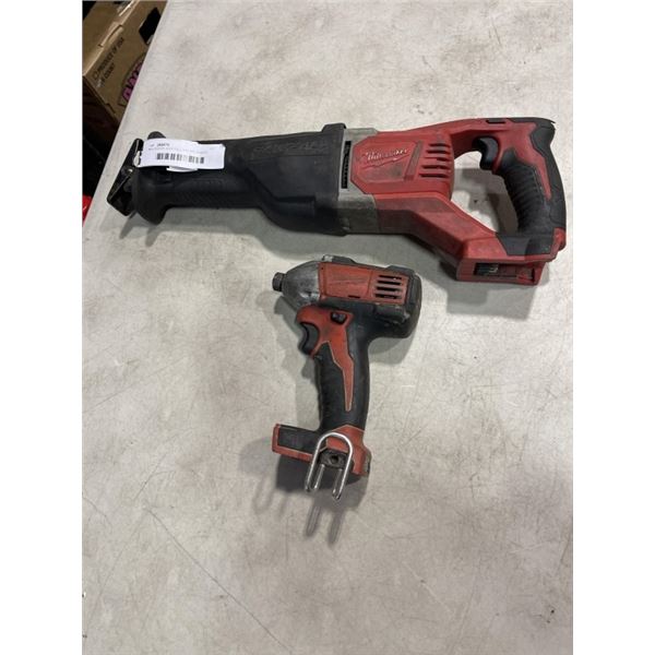 MILLWAKEE SAW ZALL AND MILLWAKEE IMPACT DRIVER
