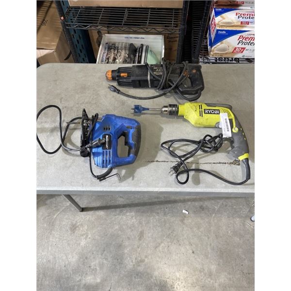 RYOBI ELECTRIC DRILL, DRILL AND JIGSAW