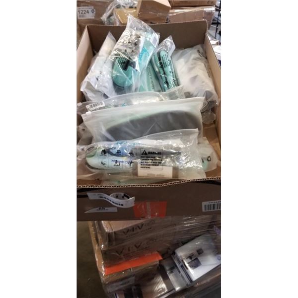 LOT OF WATERSHOES AND PHONE WETBAGS