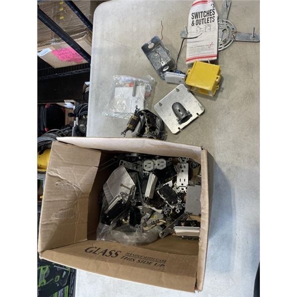 BOX OF ELECTRICAL OUTLETS AND LIGHT SWITCHES
