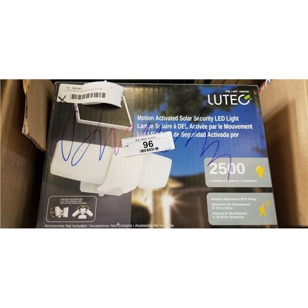 LUTEO MOTION ACTIVATED SOLAR SECURITY LIGHT