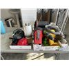 Image 1 : 2 TRAYS OF TOOLS, FAN, CABLES, ETC