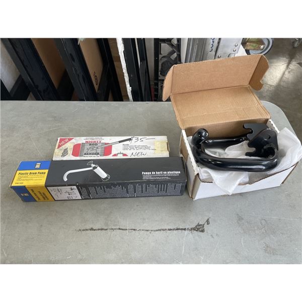 DRUM PUMP, ROD BENDER AND METAL STEP BRACKETS