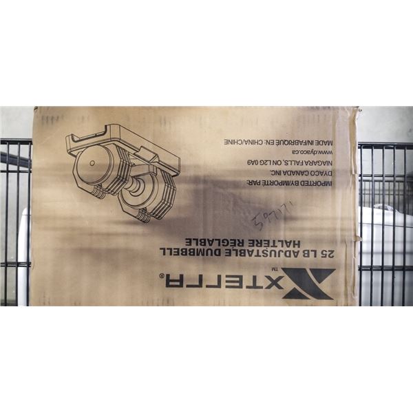 AS NEW XTERRA 25LB ADJUSTABLE DUMBELL