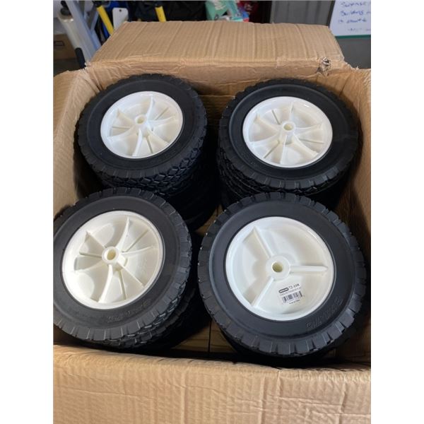 CASE OF NEW HARD WHEELS, 8 X 1.75 20 PER CASE, RETAIL $5 EACH