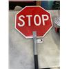 Image 5 : 3 NEW HARD HATS AND STOP / SLOW SIGN