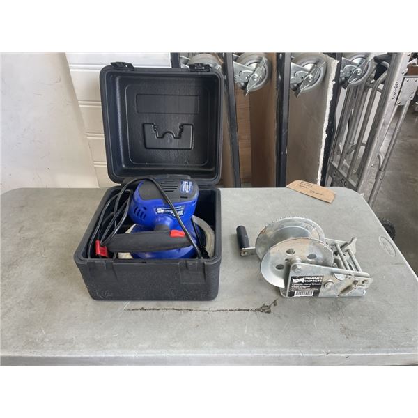 AUTOMOTIVE POLISHER AND 1800LB HAND WINCH - NO CABEL