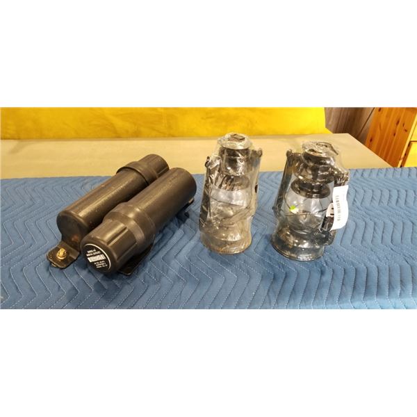 2 LANTERNS AND SKIDOO/QUAD STORAGE COMPARTMENTS