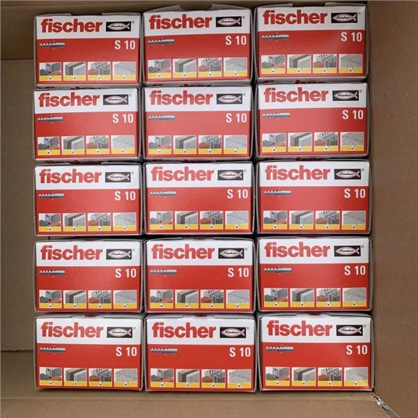 15 BOXES OF 50 NEW FISCHER S 10 WALL HANG PLUG ANCHORS RETAIL $150