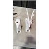 Image 3 : DEER WALL HANGING, AND 2 SMALL DEER DECOR, ONE IS BROKEN OFF, PIECE INCLUDED