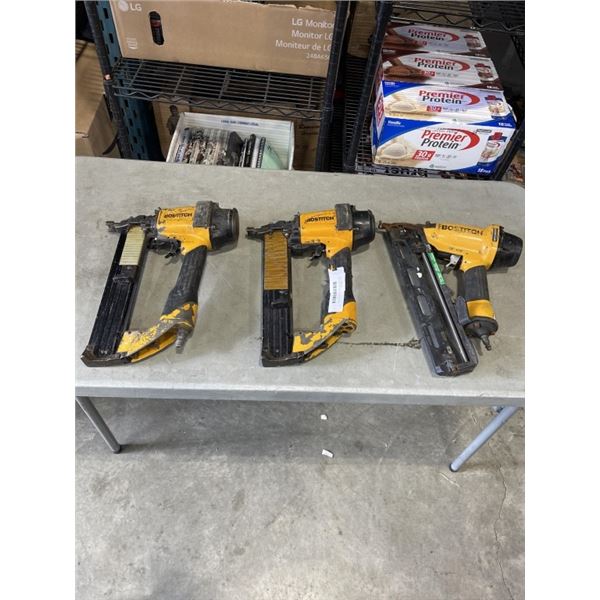 BOSTITCH AIR NAILER AND 2 BOSTICH STAPLERS