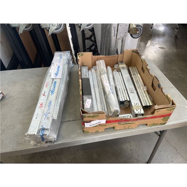 LARGE LOT OF ASSORTED SIZE ACCURIDE DRAWER GLIDES