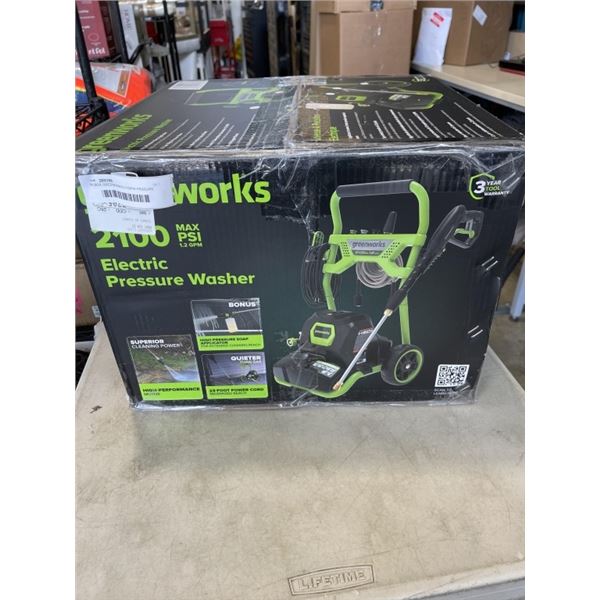 IN BOX GREENWORKS 2100PSI PRSSURE WASHER