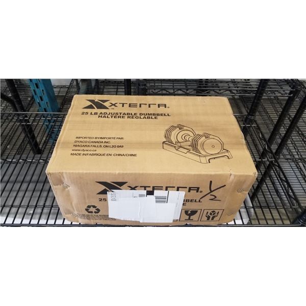 AS NEW XTERRA 25LB ADJUSTABLE DUMBELL