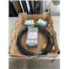 Image 1 : ENCLOSED SWITCH BOX, HEAVY DUTY EXTENSION CORD AND 2 GFCI PLUGS