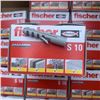 Image 3 : 15 BOXES OF 50 NEW FISCHER S 10 WALL HANG PLUG ANCHORS RETAIL $150