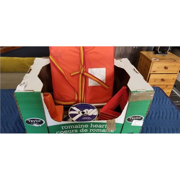 LIFE JACKET, CABLE, AND SAFETY CONES